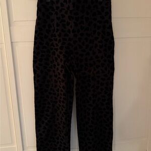 Ann Taylor Wide Leg Black Heart Patterned Pants- size 6